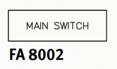 Legend plates for additional top escutcheon plates Main switch