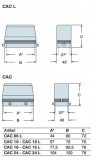 CAC 10 L, Tüllengehäuse-für 1 Bügel-ohne Kabelausgang-hohe Ausf.-Größe 57.27