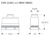 CAV 16.29, Tülleng.-für 2 Bügel-PG29-Kabelausg. gerade-hohe Ausf.-77.27