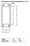 CHI 24 YC, Anbaugehäuse - 2 Bolzen - für Zentralbügel - Größe 104.27