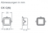 CK 03 CN, Schutzdeckel-f. 1 Bügel-Dichtung-f. Buchseneins.-Kunststoff schw.-21.21