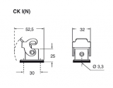 CK 03 I, Anbaugehäuse- 1 Bügel - Kunststoff - Größe 21.21