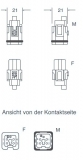 CKM 04 N, STIFTEINSATZ-SCHRAUB-4P-SCHWARZ-10A