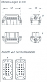 CNEF 10 T, Buchseneinsatz-Schraub-10P-16A