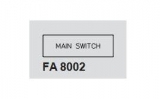 Legend plates for additional top escutcheon plates Main switch