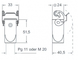 hood with 1 lever, M20, 21.21